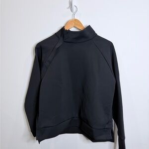 Equinox Pullover Black Shoulder Zipper with Logos on Sides Sweater